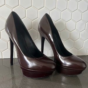 B By Brian Atwood Leather platform round toe in Brown